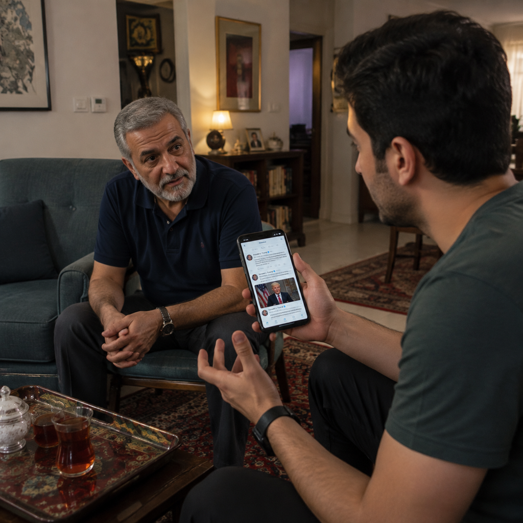 وقتی فرزندمان حرف ترامپ و رسانه‌های خارجی رو باور می‌کند، چطور برخورد کنیم؟